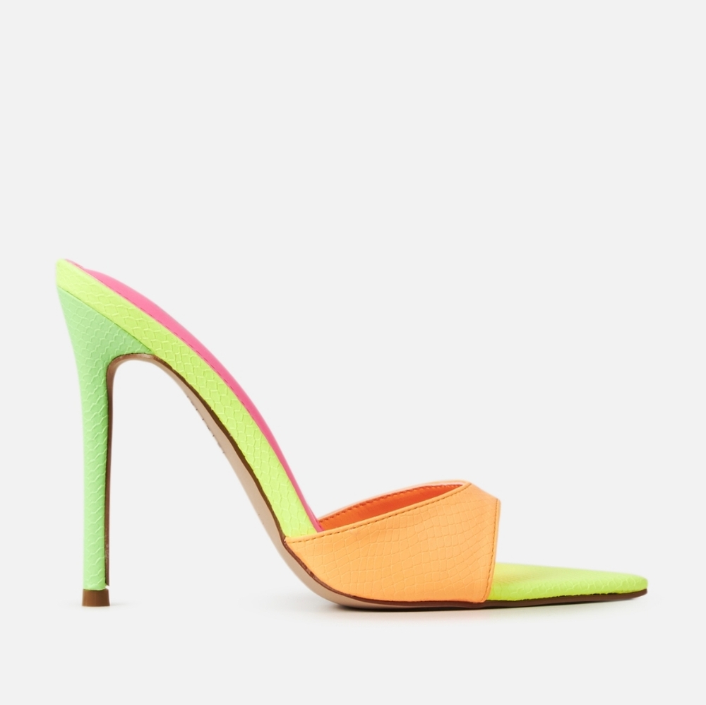 Simmi Multicolor Neon Heels - Picture 3 of 8